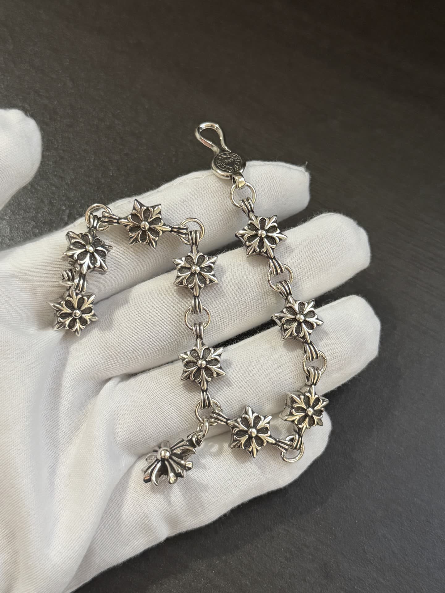 Chrome Hearts Silver Flower Bracelet